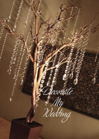 Crystal Wedding Tree with Crystal Teardrops