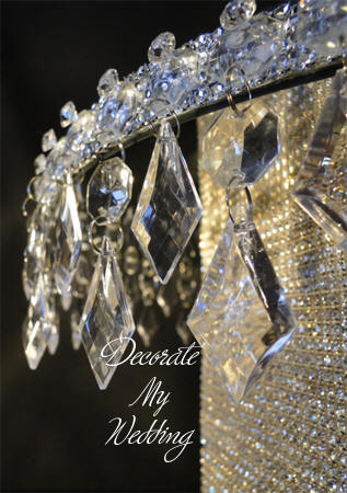 Acrylic Diamond Pendants on Cake Separators
