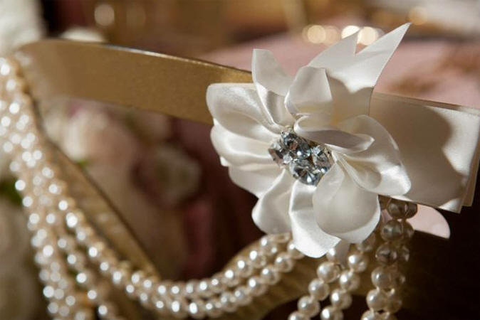 Pearl Beads Chair Decoration
