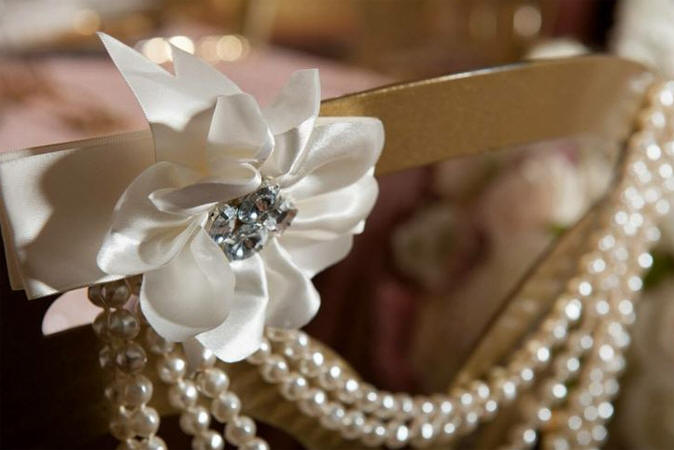 Pearl Beads Chair Decoration