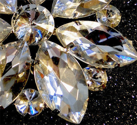 Clear Rhinestone Brooch