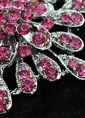 Pink Rhinestone Brooch