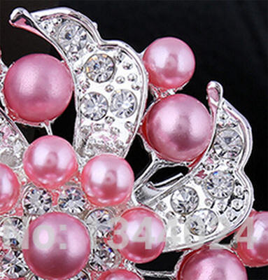 Pink Rhinestone Brooch
