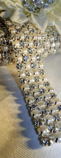 Pearl Rhinestone Mesh