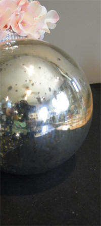 Mercury Glass Sphere Cake Topper