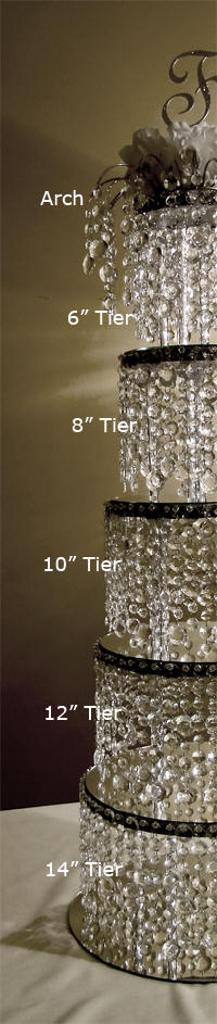 Addison Crystal Cake Centerpiece 5 Tier
