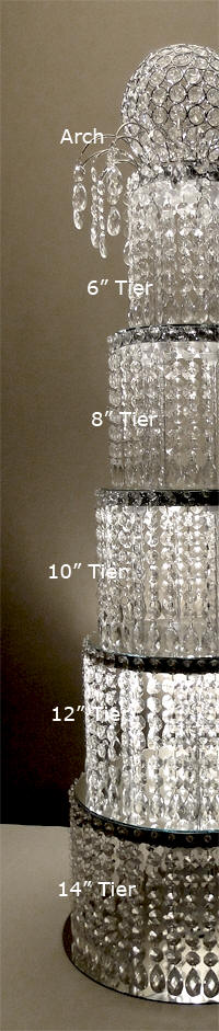 Anastasia Crystal Cake Centerpiece 5 Tier