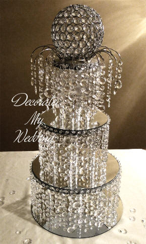 Addison Crystal Cake Centerpiece 3 Tier