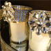 Brooch Votive Candle Holders Clear Rhinestones