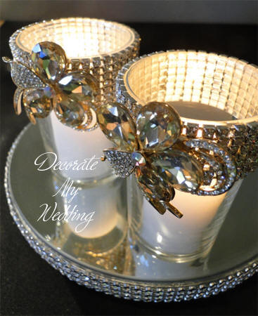 Rhinestone Candle Holder