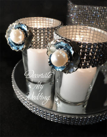 Rhinestone Brooch Candleholder