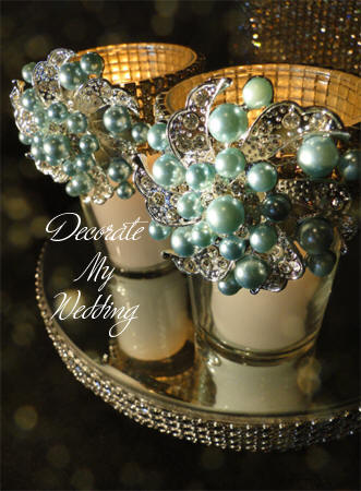 Rhinestone Brooch Candleholder