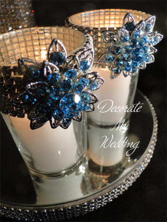 Rhinestone Brooch Candleholder