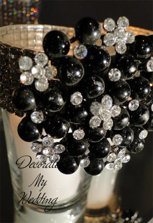 Rhinestone Brooch Candleholders