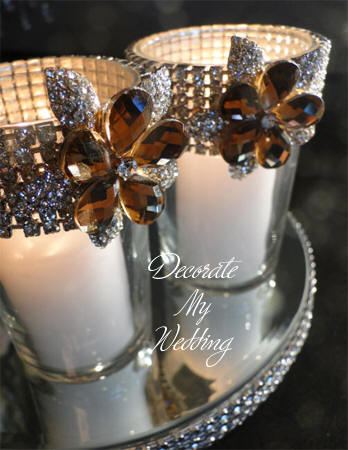 Rhinestone Brooch Candleholder