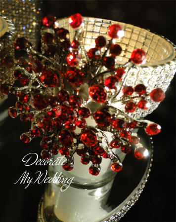 Rhinestone Brooch Candleholders