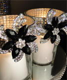 Layla Rhinestone Brooch Candleholders