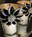 Liana Rhinestone Brooch Candleholders