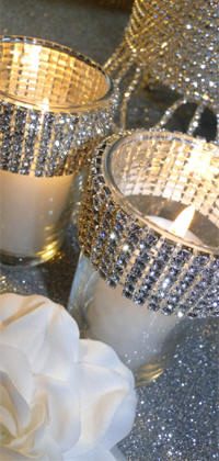 Rhinestone Banding Candleholder