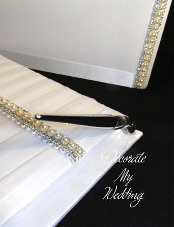 Pearl & Rhinestone Wedding Guest Book