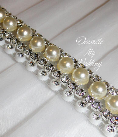 Pearl & Rhinestone Wedding Guest Book