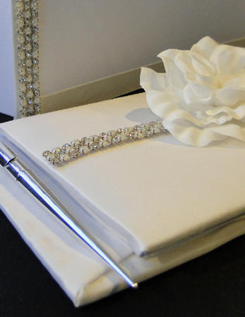 Wedding Guest Book with Gardenias 1