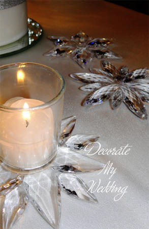 Large Acrylic Snowflakes Candle Coasters