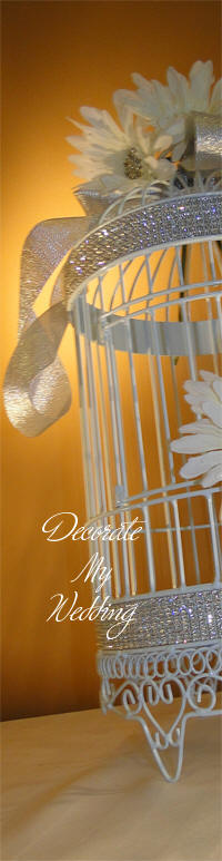 Rhinestone Birdcage Wedding Card Box