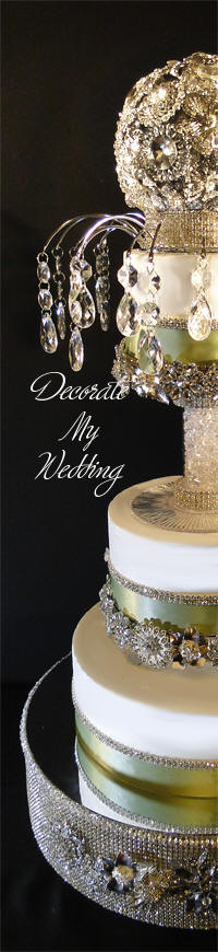 Crystal Brooch Wedding Cake Stand