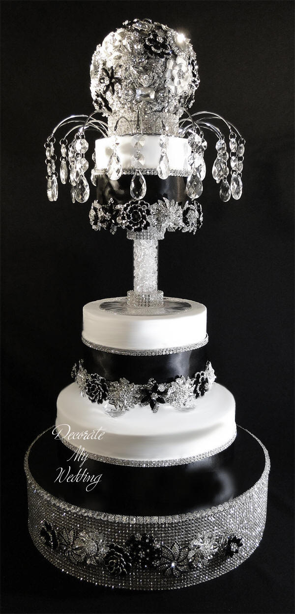 Crystal Brooch Wedding Cake Stand