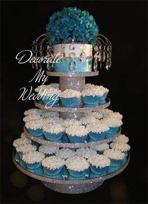 Crystal Rhinestone Wedding Cupcake Stand Display