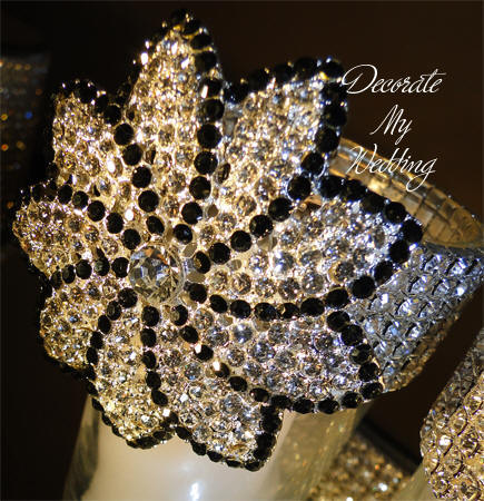 Rhinestone Votive Holder with Brooch Accent