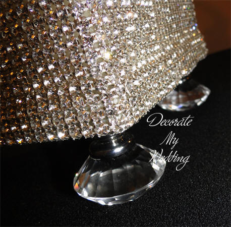 Rhinestone Centerpiece Stand with Crystal Feet