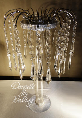 Vintage Centerpiece Stand with Diamonds